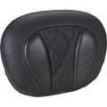MUSTANG Deluxe Sissy Bar Pad - Diamond - Mandarin Orange Stitch - FLT/FLH '23-'25 88450MO