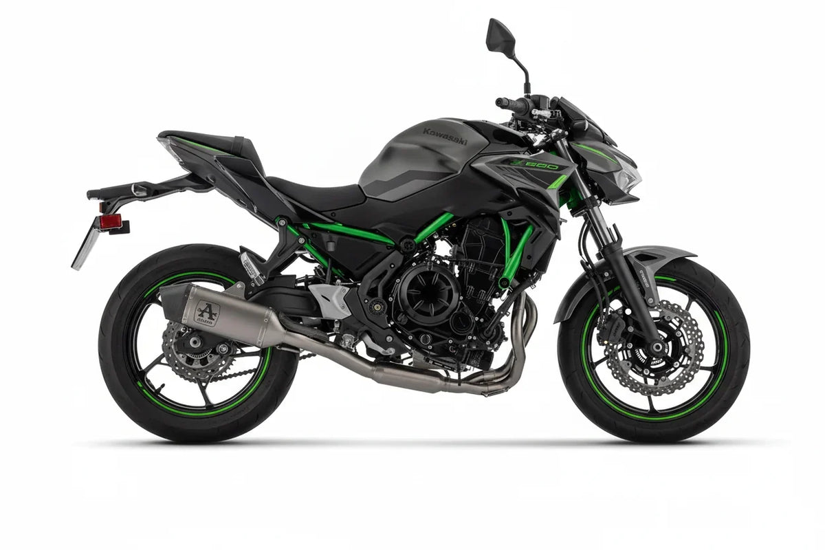 Arrow  Kawasaki  Z650 / Ninja 650 / Versys 650 E5+ 2025 Full System With Veloce Titanium Silencer - 77501vl