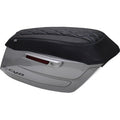 MUSTANG Deluxe Diamond Saddlebag Lid Cover - Black w/ Sky Blue Stitch - FLH/FLT '23-'25 88470SB