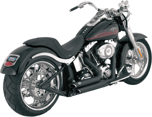 VANCE & HINES Shortshots Staggered Exhaust System - Matte Black Ceramic 47221