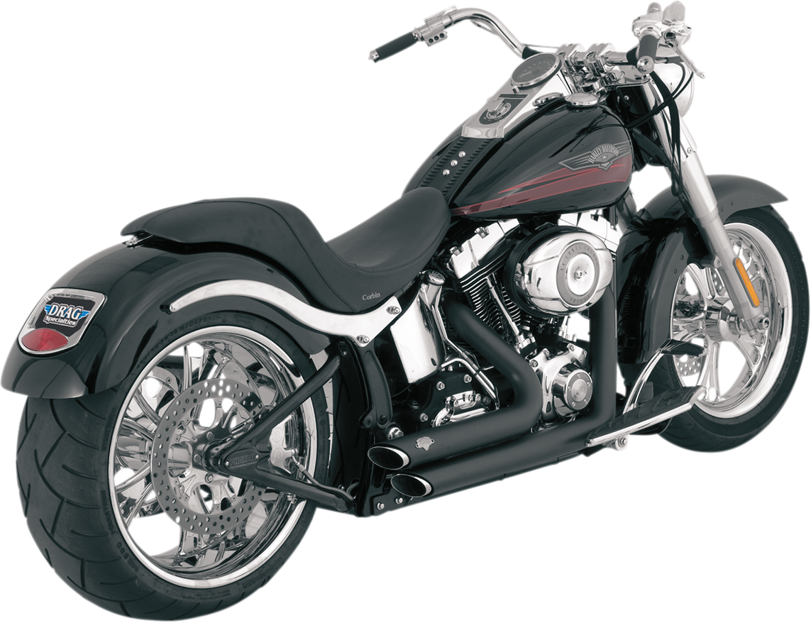 VANCE & HINES Shortshots Staggered Exhaust System - Matte Black Ceramic 47221