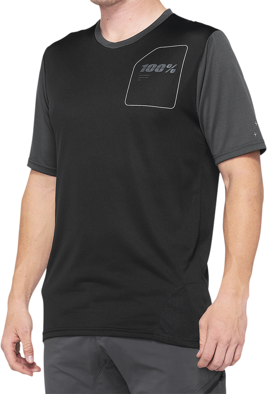 100% Ridecamp Jersey - Charcoal/Black - Large 40027-00007