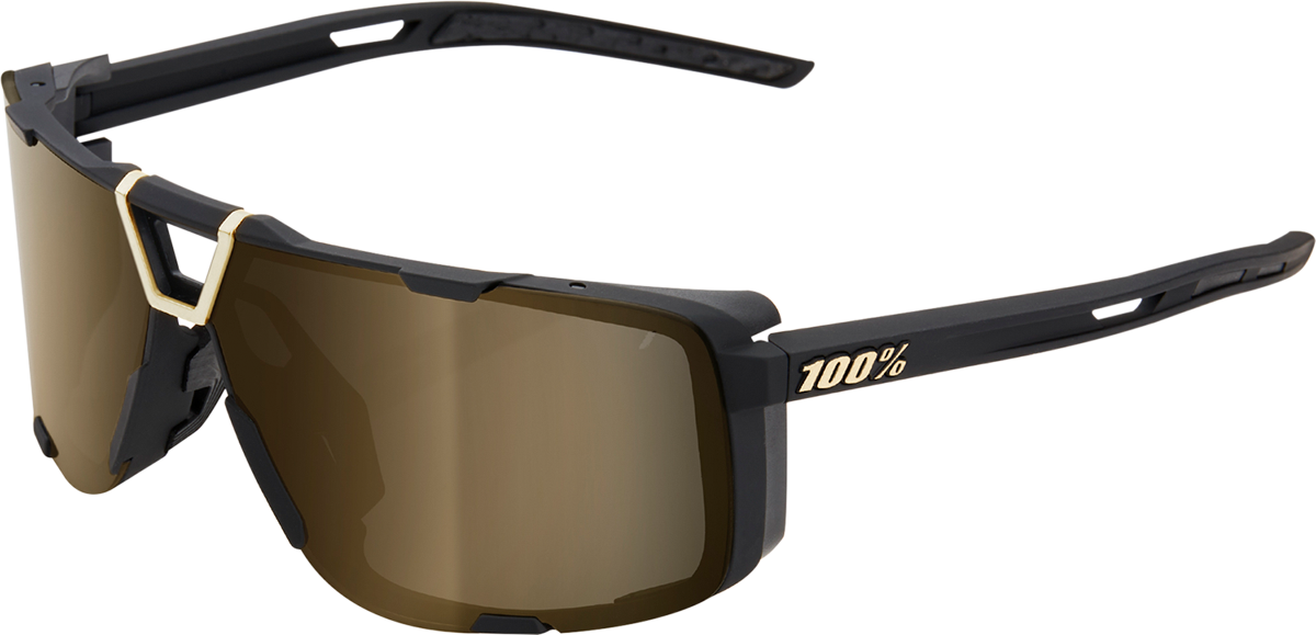 100% Eastcraft Sunglasses - Soft Tact Black - Soft Gold Mirror 61045-258-01