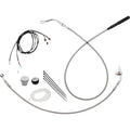 FAT BAGGERS INC. EZ Install Kit - 18" Handlebars - Upper Clutch - Braided Stainless Steel/Chrome 119918-C