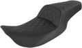 SADDLEMEN Slim Seat - Black - Lattice Stitch - '99-'07 FL 897-06-162