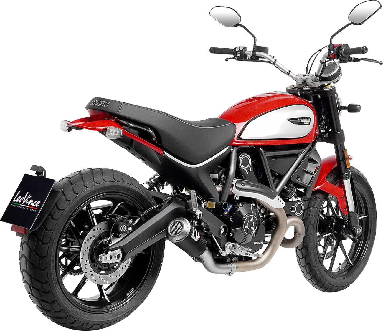 LEOVINCE LV-10 Slip-On Muffler - Carbon Fiber Scrambler   2021-2022 15250C