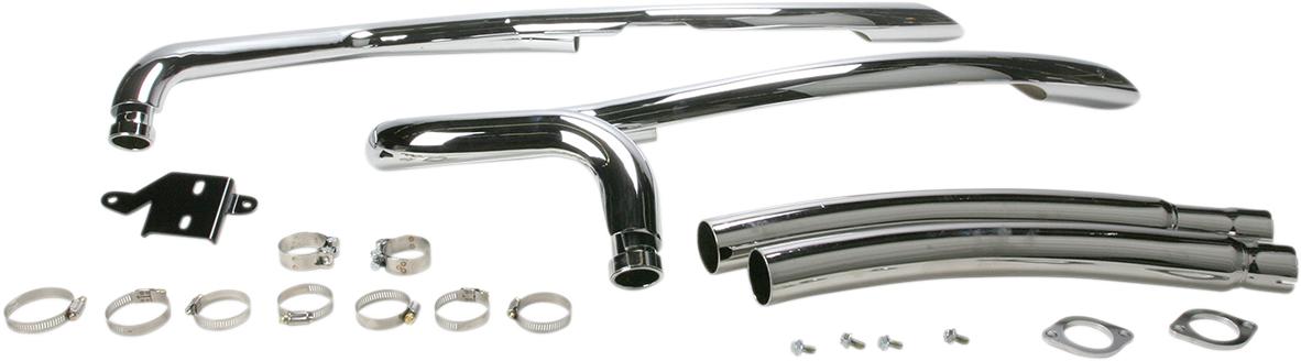 COBRA Speedster Swept Exhaust - Chrome - M90 3223