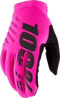 100% Women's Brisker Gloves - Neon Pink/Black - Medium 10005-00007