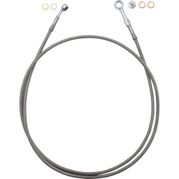 FAT BAGGERS INC. EZ Install Brake Line - 62" - Stainless Steel Braid 100062