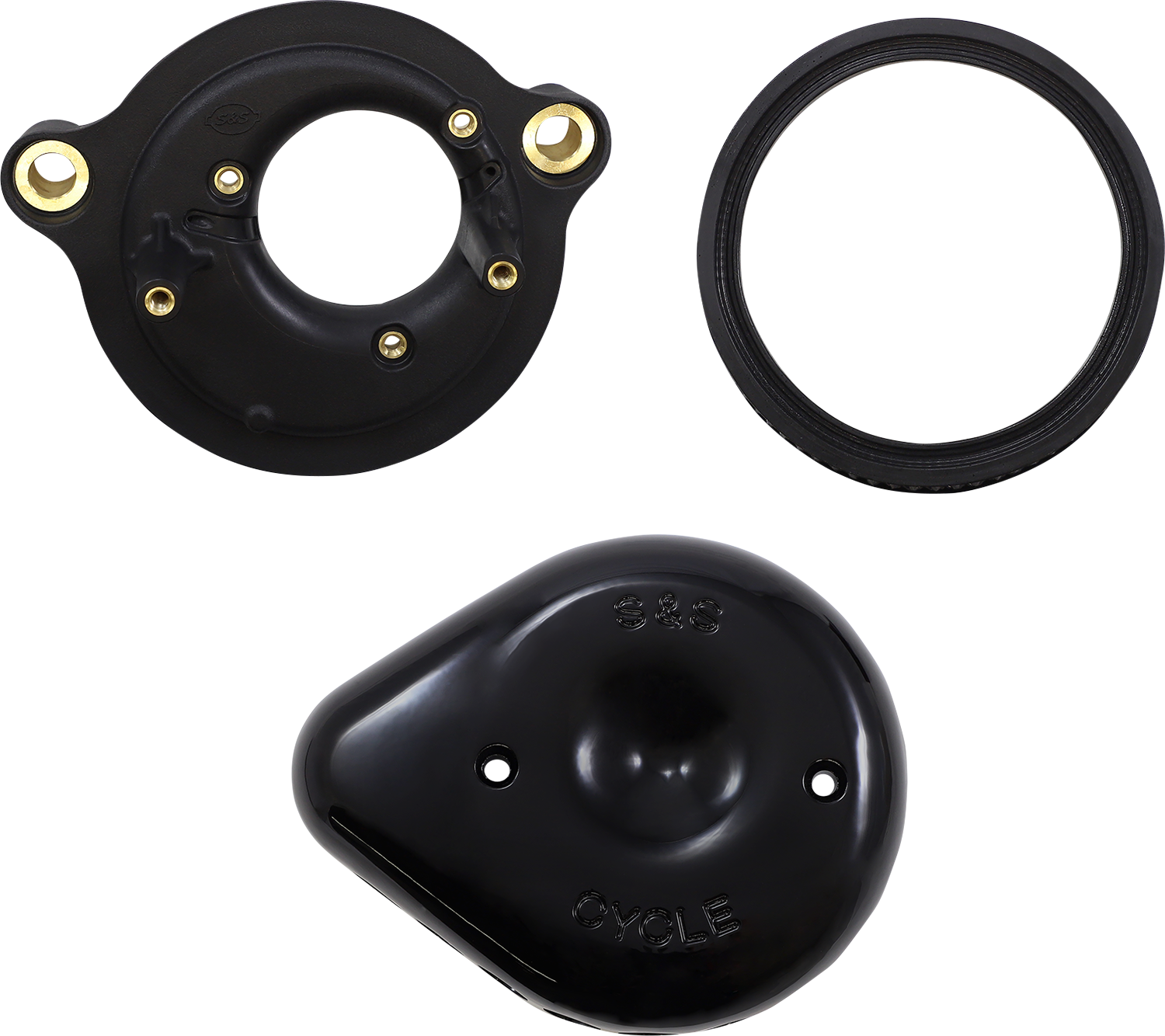 S&S CYCLE Mounted Air Cleaner - Black - M8 FIT 17-21 MODELS 170-0436C