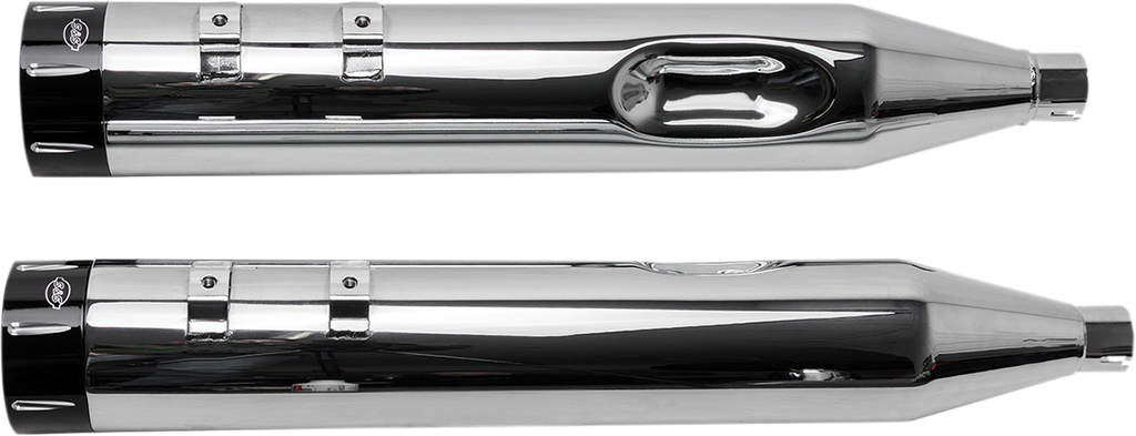 S&S CYCLE 4.5" Mufflers - Chrome with Black Tracer 550-0623