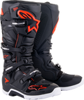 ALPINESTARS Tech 7 Enduro Boots - Black/Red Fluorescent - US 13 2012114-1030-13