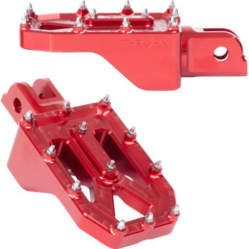 THRASHIN SUPPLY CO. Aggressor Footpegs - Front - Red TSC-2022-2-SF
