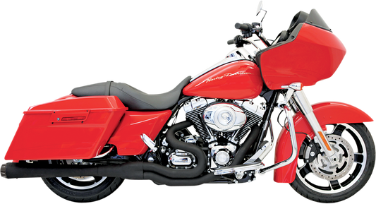 BASSANI XHAUST Megapower 2:1 Exhaust - 1-3/4" to 1-7/8" to 2" - Black FLH-767B