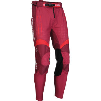 MOOSE OFFROAD Alpha One Pants - Burgundy/White - US 26 Slim 2901-12025