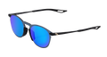 100% Legere Sunglasses - Round - Soft Tact Black - Blue Mirror 60019-00002