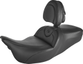 SADDLEMEN Roadsofa Standard Reach Seat - With Backrest - Black/Black Stitching 808-07B-187BR