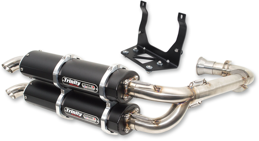 TRINITY RACING Stage 5 Dual Exhaust - Black TR-4161D-BK