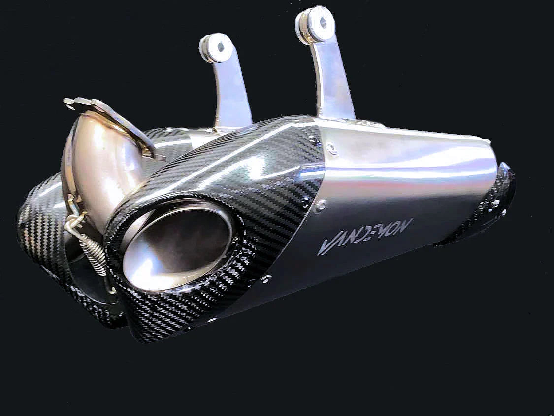 Vandemon Ducati Panigale 899, 1199, 1199R Titanium Muffler Low Mount Slip-On 2012-15  DUC899TIMUFBELA