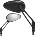 Parts Unlimited Mirror - Teardrop - Black 17070