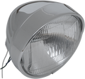 DRAG SPECIALTIES Headlight with Visor 6-1/2" - Grooved 20-0338-BXLB1