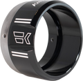 KHROME WERKS 4-1/2" Klassic Tip - Left - Black Powdercoat 200658P