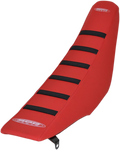 SDG 6-Ribbed Seat Cover - Black Ribs/Red Top/Red Sides 95947KRR