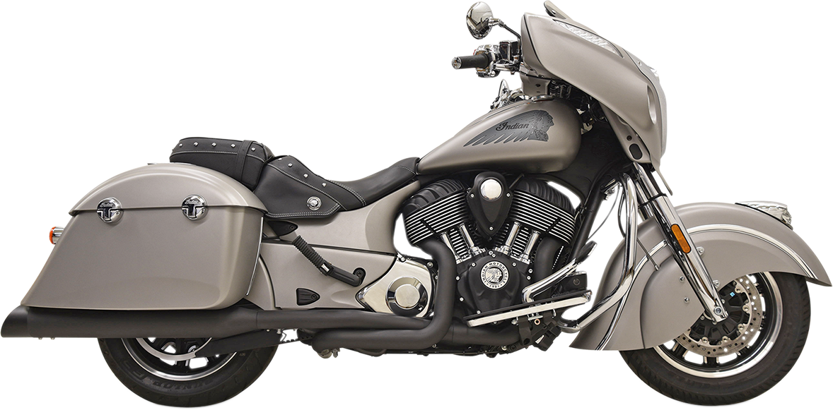 BASSANI XHAUST True Dual Exhaust - Black Indian Chieftain/Roadmaster 2014-2019 8C16BSB