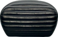 LE PERA Sissy Bar Pad - Pleated - Shiny Black L-SBP01PT-SH