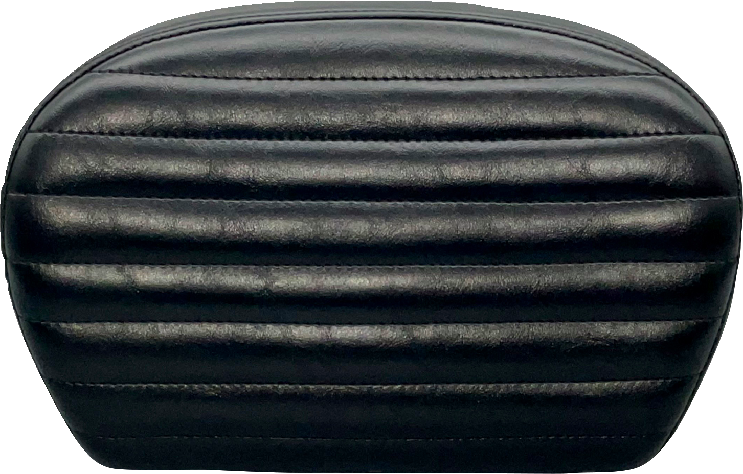 LE PERA Sissy Bar Pad - Pleated - Shiny Black L-SBP01PT-SH