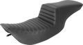 SADDLEMEN Step-Up Seat - Front Tuck-n-Roll - Black - FLH 897-06-191