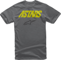 ALPINESTARS Angle Combo T-Shirt - Charcoal/Fluo Yellow - 2XL 1119-7200018-2X