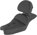 SADDLEMEN Seat - Explorer - With Backrest - Pillow Top - Black 807-11-030RS