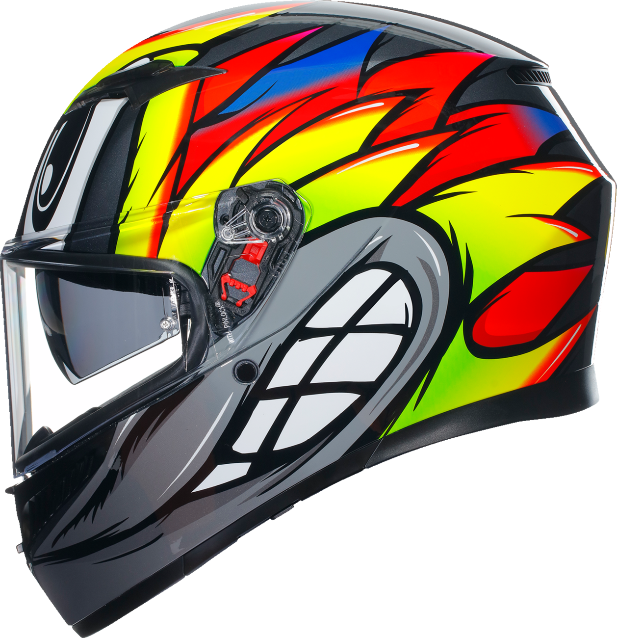 AGV K3 Helmet - Birdy 2.0 - Gray/Yellow/Red - XL 2118381004012XL