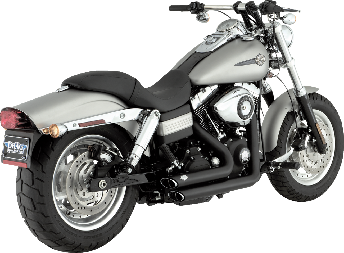 VANCE & HINES Short Shot Staggered Exhaust System - Matte black 47317