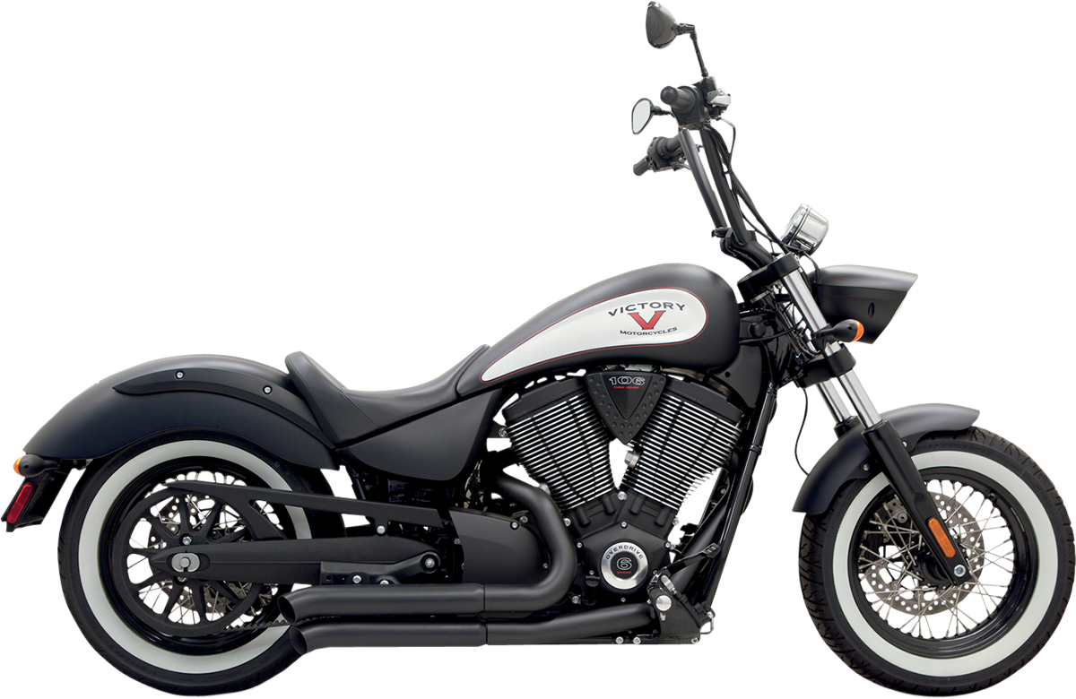 BASSANI XHAUST Pro-Street Exhaust - Black - Turnout 6V23DB