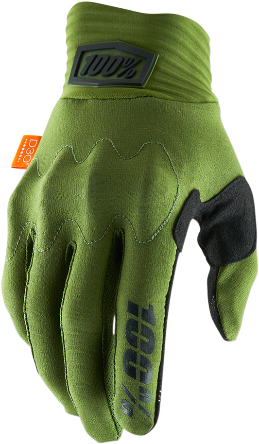 100% Cognito Gloves - Green/Black - Medium 10014-00001