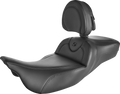SADDLEMEN Roadsofa Extended Reach Seat - Black/Black Stitching - w/ Backrest 808-07B-188BR