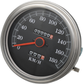 DRAG SPECIALTIES 5" KPH FL-Style 2:1 Speedometer - '89-'95 Black Face 72422KMX