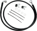 DRAG SPECIALTIES Brake Line - Front - Black - +8"- FXDL '01-'05 640110-8BLK