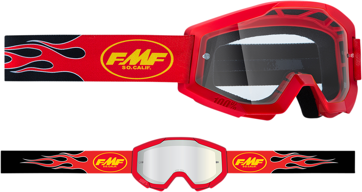 FMF Youth PowerCore Goggles - Flame - Red - Clear F-50054-00004 2601-3018