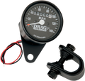 DRAG SPECIALTIES 2.4" MPH Mini LED Mechanical Speedometer/Indicators - Black Housing - Black Face - 2:1 21-6805BDS1