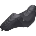 MUSTANG Kodlin Signature Series Squareback™ Seat - Black w/ Gunmetal Stitch - FLH/FLT '23-'24 76324GM