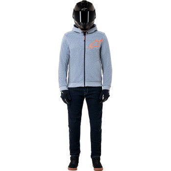 ALPINESTARS Chrome v2 Sport Hoodie - Heather Gray/Red Fluo - Small 4200325-9199-S