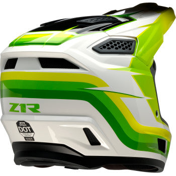 Z1R Dirt Maxx Helmet - Vortex - White/Green - Large 0110-9367