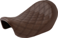 SADDLEMEN Renegade Solo Seat - Lattice Stitched - Brown - Dyna 806-04-002BLS