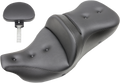 SADDLEMEN Pillow-Top Roadsofa Seat - with Backrest - Heated - Black - FLH/FLT '08-'23 808-07B-181BRHC