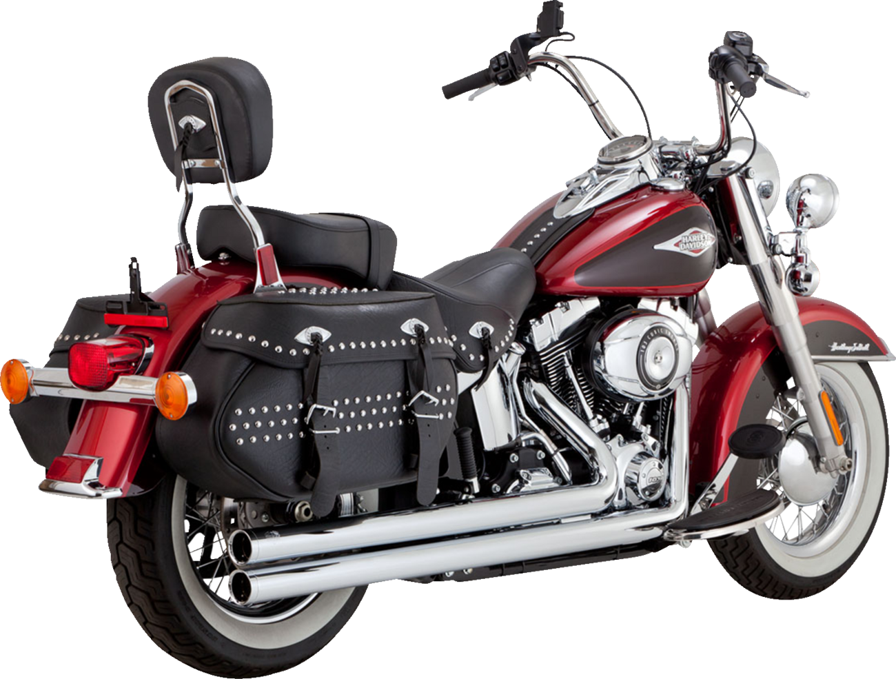 VANCE & HINES Big Shots Long Exhaust System - Chrome Softail / Fat Boy 2012-2017   17323