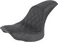 SADDLEMEN Profiler Seat - Front Lattice/Rear Smooth - Black - FLSTC '06-'17 806-23-149