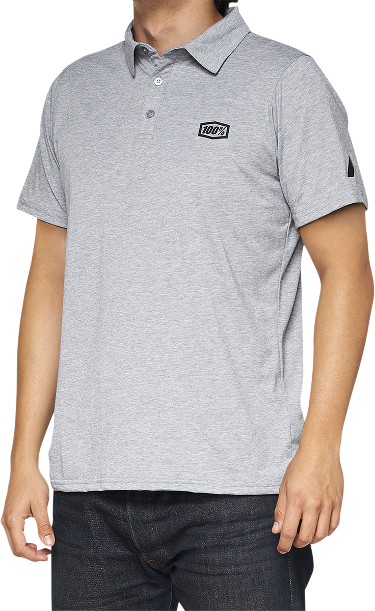 100% Corpo Polo Shirt - Heather Gray/Black - Small 35019-439-10